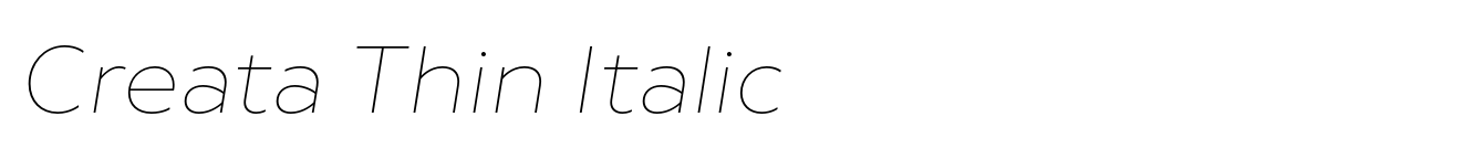 Creata Thin Italic